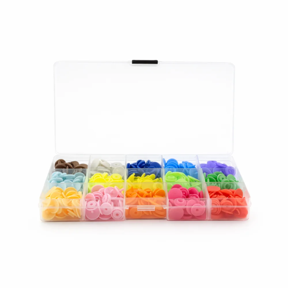 Набір кнопок пластикових 12,5 мм ( 15 кольорів )