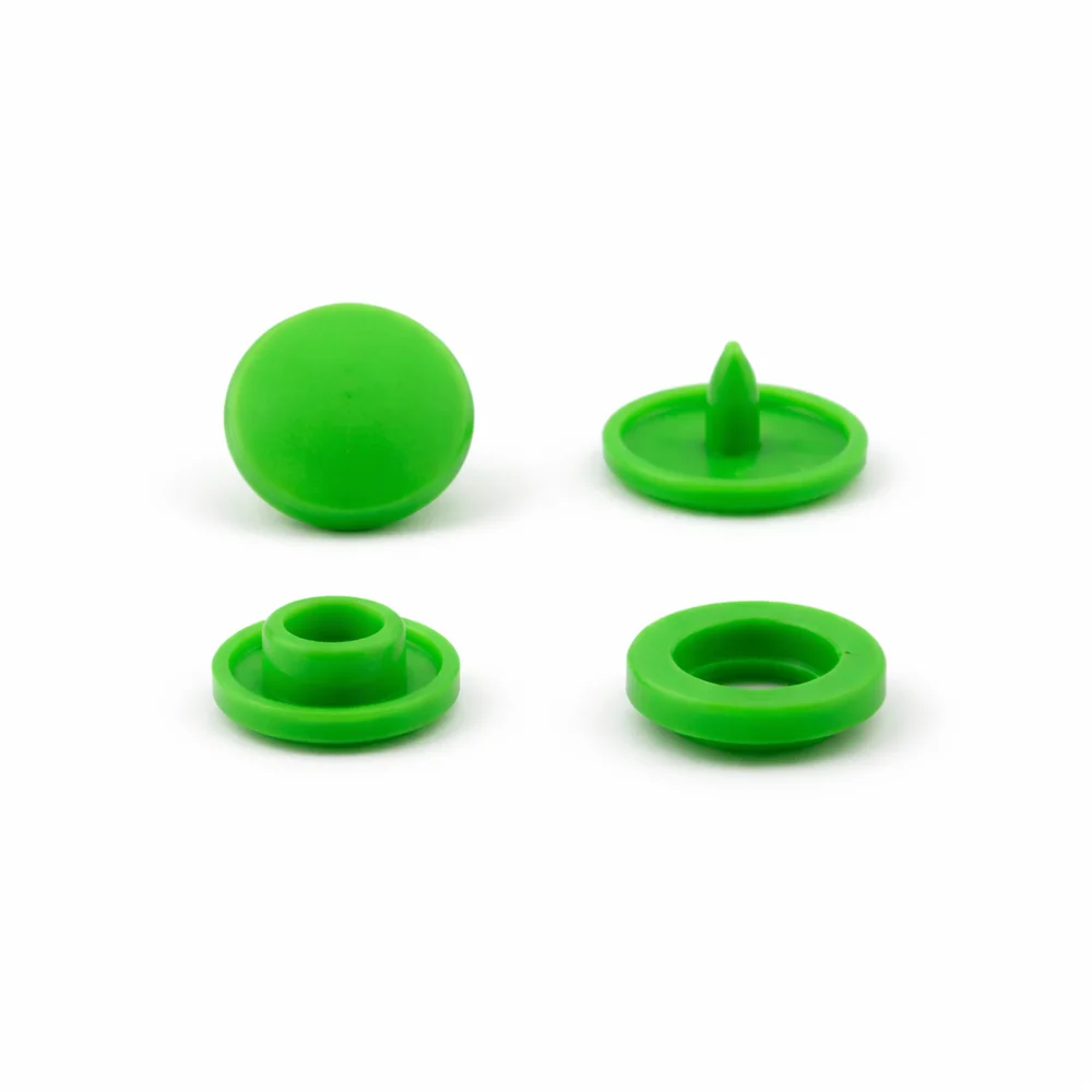 Кнопки пластикові Т5 12.5 мм Зелені