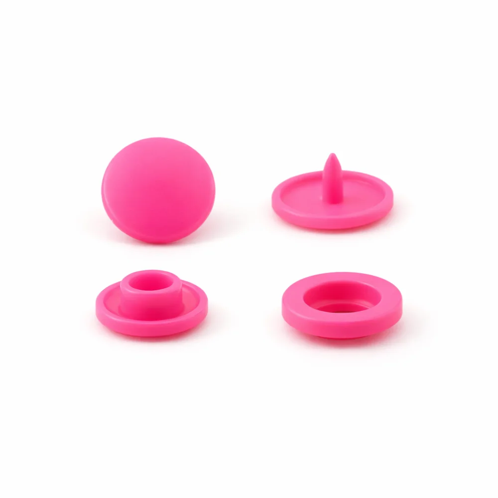 Кнопки пластикові Т5 12.5 мм Рожеві