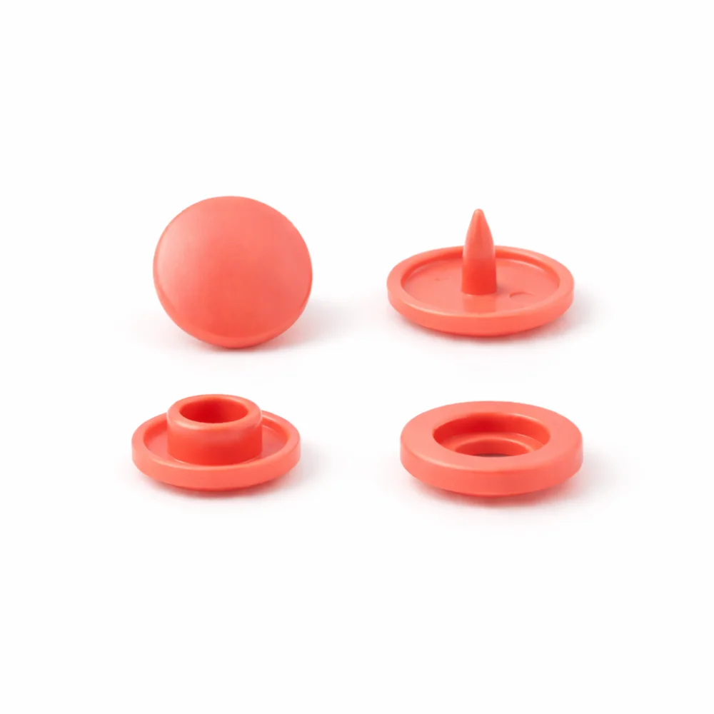 Кнопки пластикові Т5 12.5 мм Блідо-Червоні