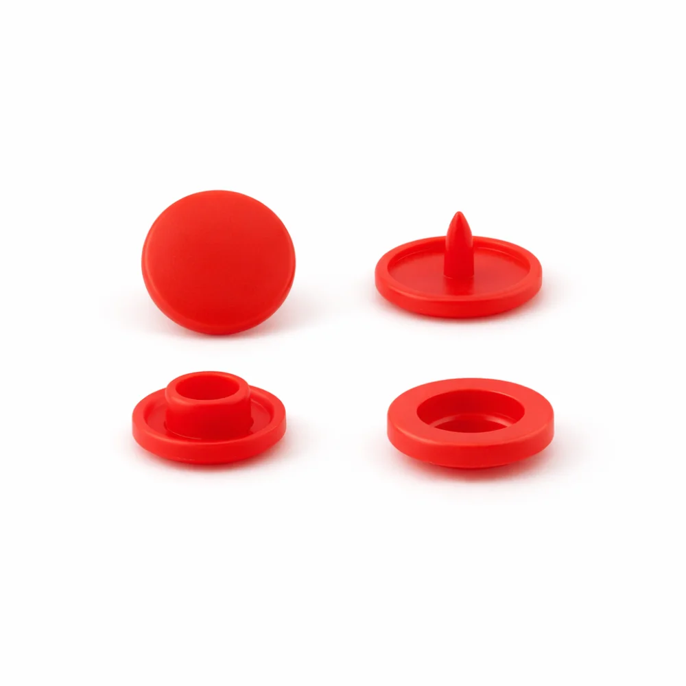 Кнопки пластикові Т5 12.5 мм Червоні