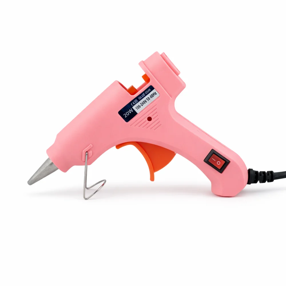 Пістолет для термоклею Ніжно Рожевий під стрижні 0,7 см